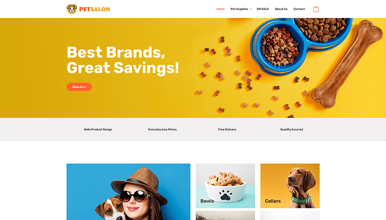 Pet Salon Web Design
